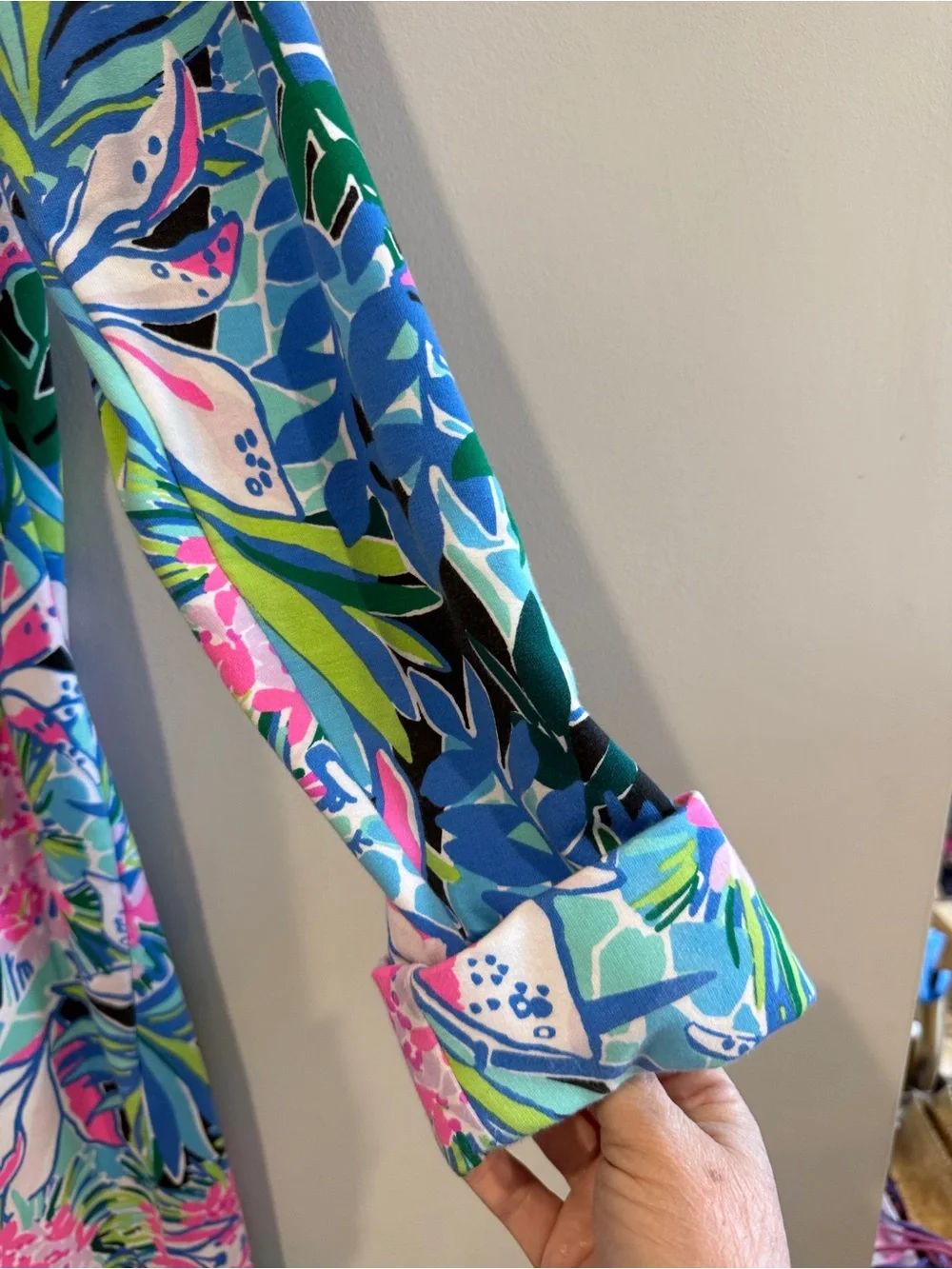 Lilly Pulitzer Tropical skipper Popover Dress Soft Beautiful XL like New - Picture 2 of 13